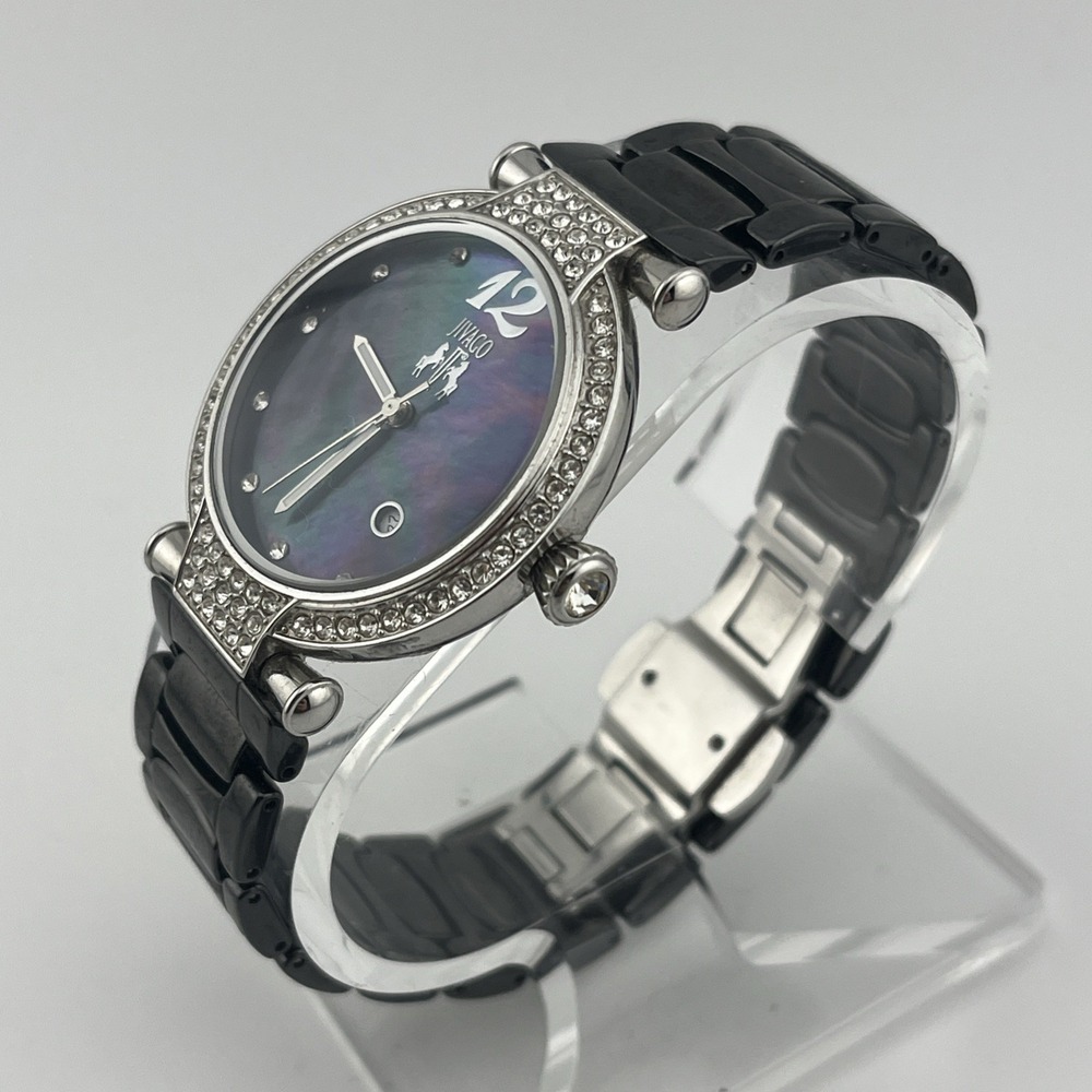 Jivago SwissWatch Women 36mm Case MOP Dial 7" Black Band JV2211- New Battery - Picture 3 of 8